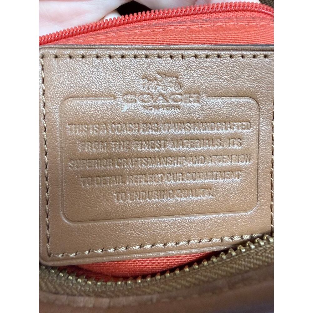 Coach F38402 Signature Varsity Stripe File Crossbody Bag Watermelon Violet - Picture 8 of 12